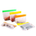 Reusable silicone food storage bag ziplock bags